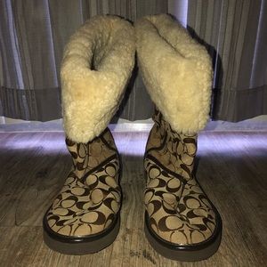Coach Faux Fur Boots